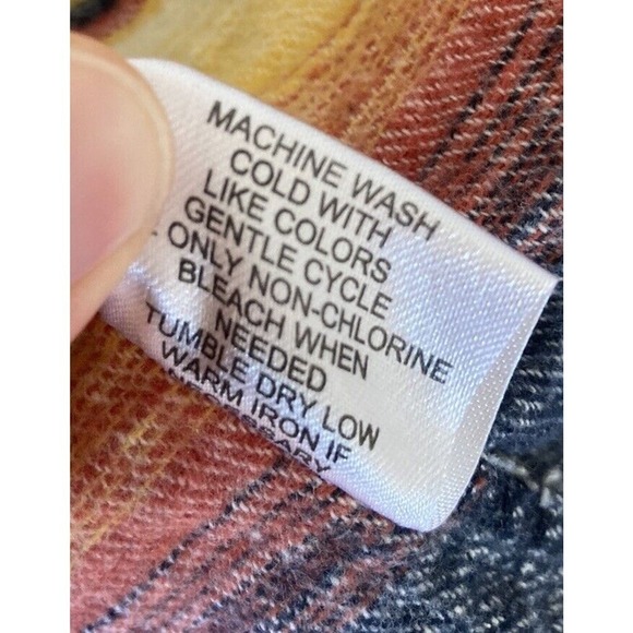 Depart West Long Sleeve Button Up Shirt Size Large Women’s Yellow Red - Picture 5 of 9